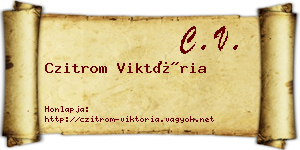 Czitrom Viktória névjegykártya